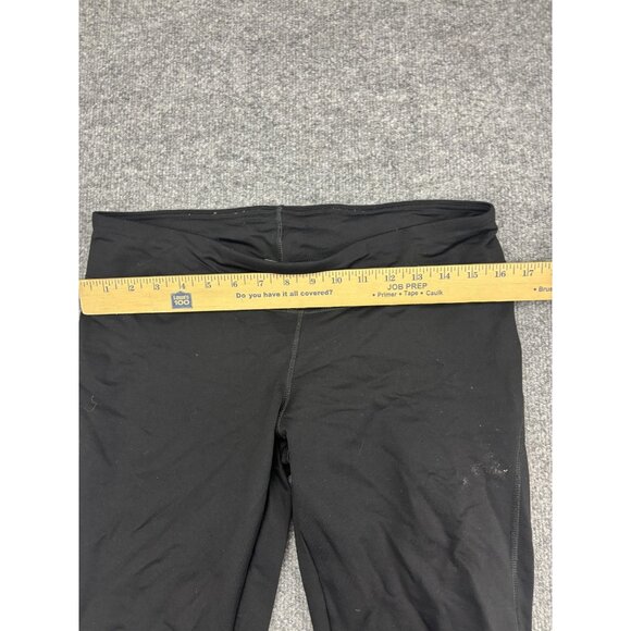 Patagonia Leggings Womens Large Black Running Compression Mesh Panels Reflective - Picture 3 of 7